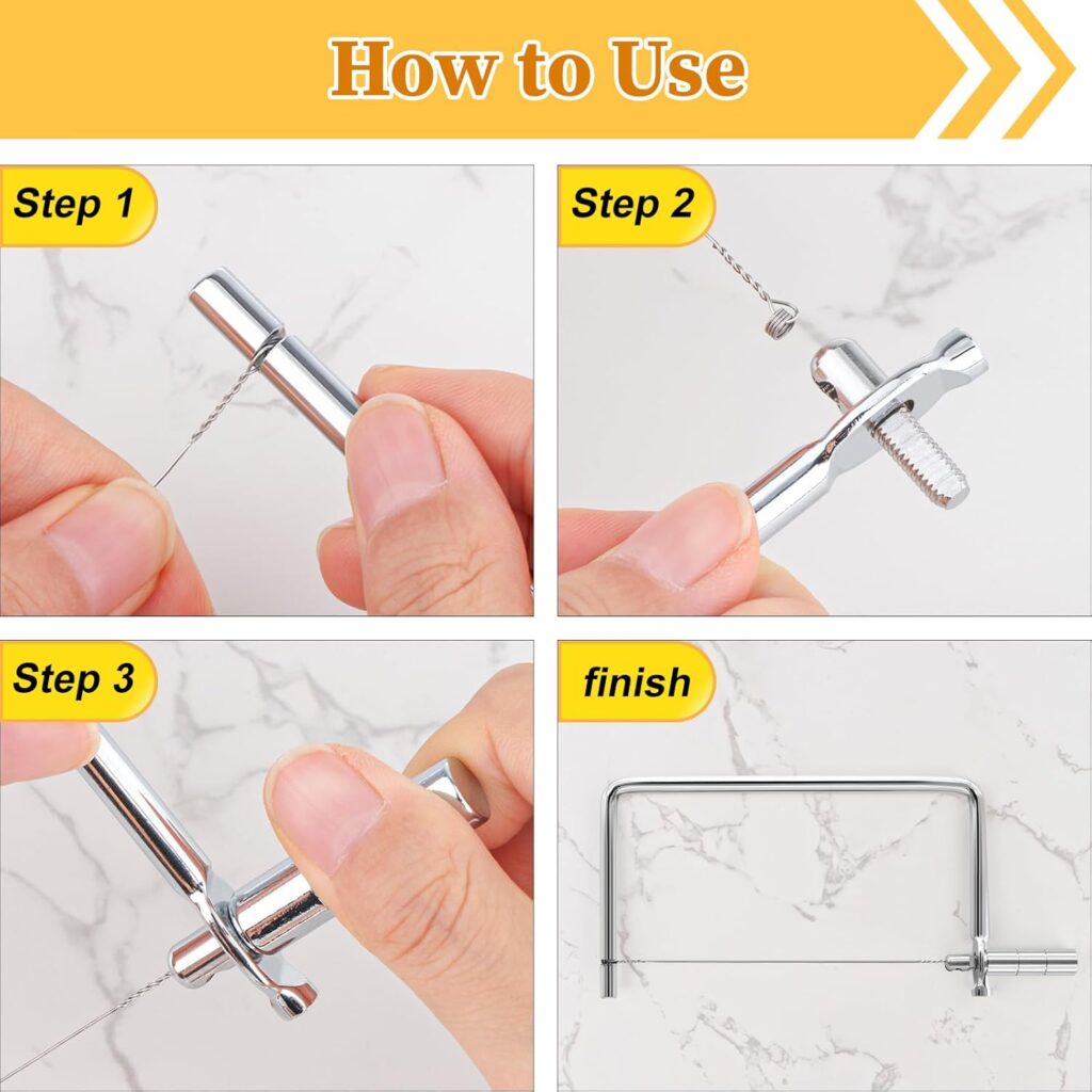 Cheese Slicer Cutter Accessories Steel Wire Sturdy Butter Slicer Portable Butter Slice Cutter Cheese for Kitchen, 5 inch